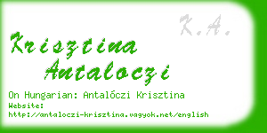 krisztina antaloczi business card